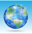 earth planet with line network connect vector image vector image
