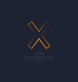 modern dotted letter x of the latin alphabet vector image vector image