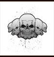 skulls in a row vector image vector image