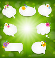 speech bubble big set with sunburst background vector image vector image