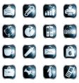 square black high-gloss office buttons vector image vector image