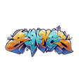 summer graffiti lettering vector image vector image