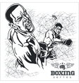 boxing match - retro on grunge vector image