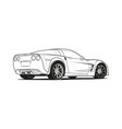 car outline line art coloring page vector image vector image