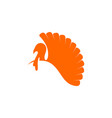 logo and symbol of a turkey for thanksgiving vector image