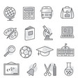 school and education icons on white background vector image