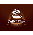 coffee place logo vector image vector image