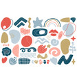 doodle abstract shapes hand drawn trendy modern vector image vector image