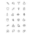 food hand drawn outline icons 2 vector image