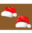 set of christmas hats santa claus vector image
