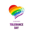 tolerance day logo vector image