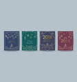 christmas and new year typographical card vector image vector image