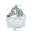 ski resort in mountains winter time snow and fun vector image