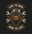 vintage biker vector image