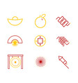 abstract chinese custom icon outline graphic vector image vector image