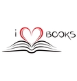 i love books vector image