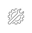 settings line icon or mechanical concept vector image vector image