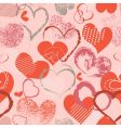 grunge hearts pattern vector image