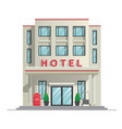 simple modern hotel building vector image vector image