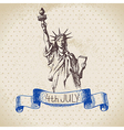 4th of july vintage background vector image vector image