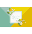 botanical wedding invitation card save date vector image vector image