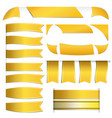 gold ribbons and banners on white background vector image