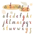 hand-drawn autumn font vector image