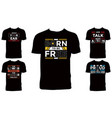 typography t shirt design collection vector image vector image