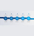 infographic 5 step circle timeline diagram roadmap vector image vector image