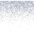 silver falling particles on white background vector image