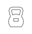 sport kettlebell line outline icon vector image