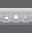 airplane fuselage windows aircraft indoor vector image