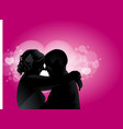 love couples with boken vector image vector image