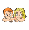 boy and girl vector image
