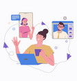 remote work at home online freelance freelancer vector image