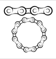 bicycle chain sketch vector image