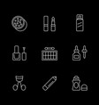 set line icons of cosmetics vector image vector image