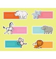 baby tags with wild animals vector image vector image