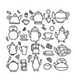 hand drawn doodle tea vector image