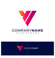 letter v logo design creative v logo concepts vector image