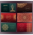 mandalas business card 4 yoga vector image vector image