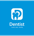 dental health logo design and initials d vector image vector image