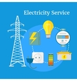 electricity service flat design vector image
