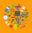 circular concept sports fitness healthy vector image