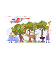 forest fire flat composition vector image