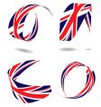 union flag ribbon vector image vector image