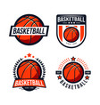 basket logo template design vector image