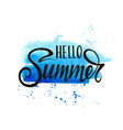 hello summer inscription vector image vector image