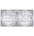 old globe with floral decorations vector image vector image