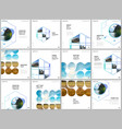 brochure layout square format covers templates vector image
